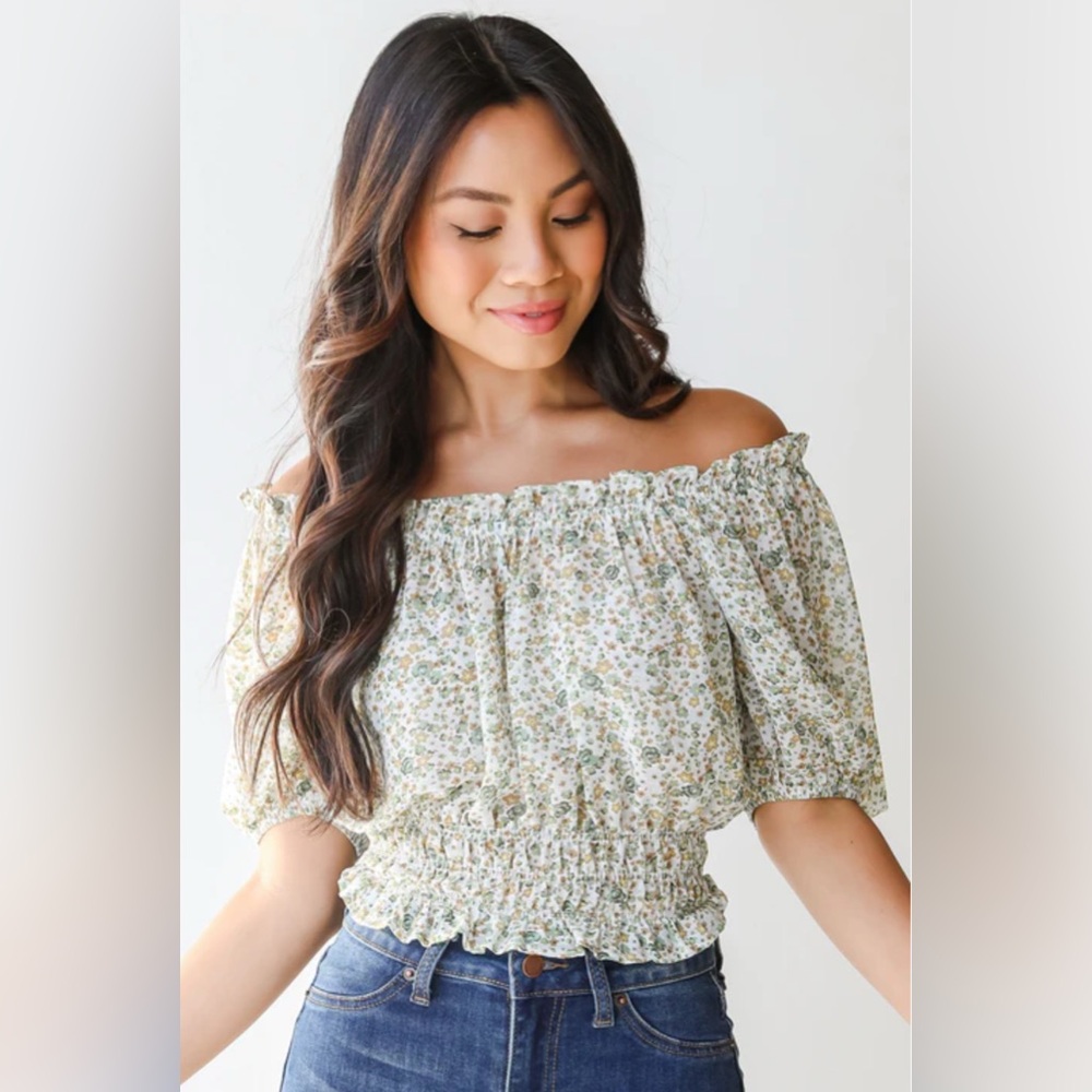 Bright Blooms Floral Milkmaid Bodysuit